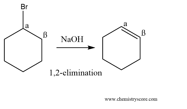 Structural reaction scheme for 1,2-Elimination