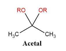 Structural reaction scheme for Acetal