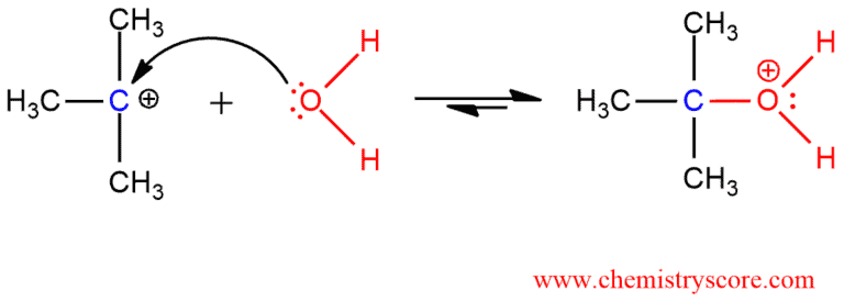 Structural reaction scheme for Alcohol formation [H2O], diagram 4 of 5
