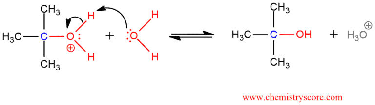Structural reaction scheme for Alcohol formation [H2O], diagram 5 of 5