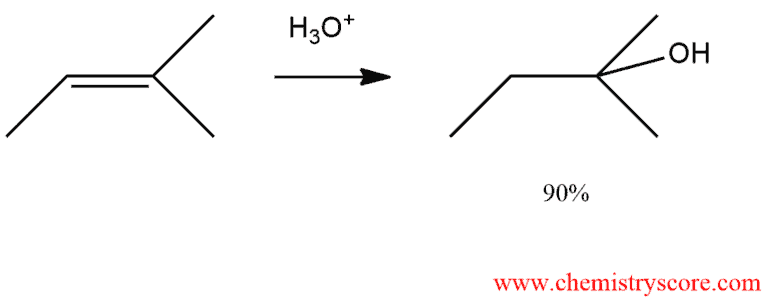 Structural reaction scheme for Addition of H3O(+), diagram 1 of 3