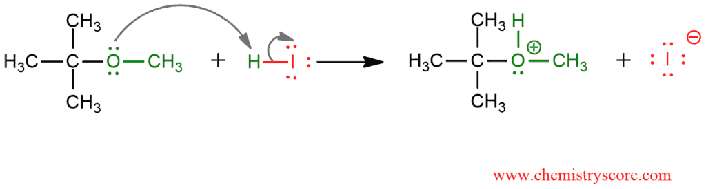 Structural reaction scheme for Alcohol formation [ether cleavage], diagram 2 of 4