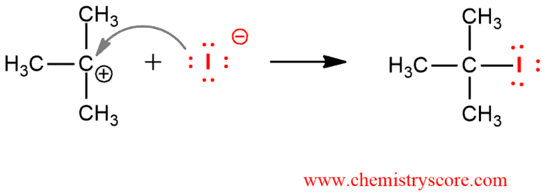 Structural reaction scheme for Alcohol formation [ether cleavage], diagram 4 of 4