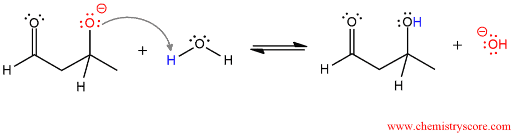 Structural scheme for Aldol addition reaction, diagram 4 of 4