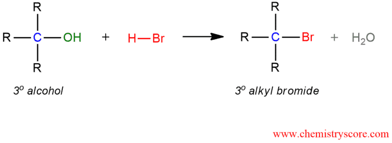 Structural reaction scheme for Alkyl bromide formation [HBr], diagram 1 of 4