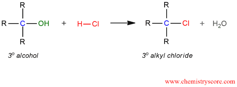 Structural reaction scheme for Alkyl chloride formation [HCl], diagram 1 of 4