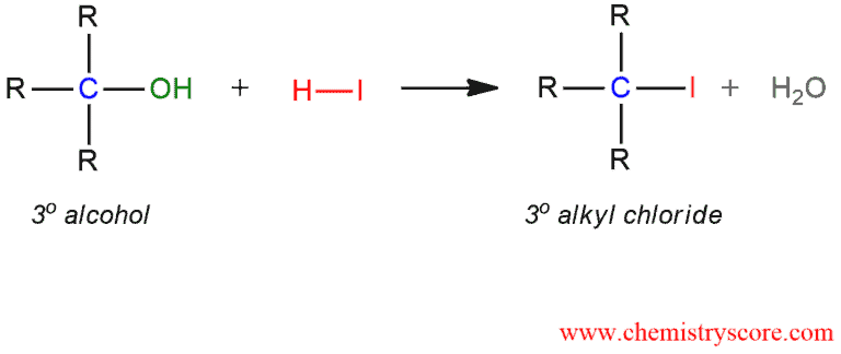 Structural reaction scheme for Alkyl iodide formation [HI], diagram 1 of 4