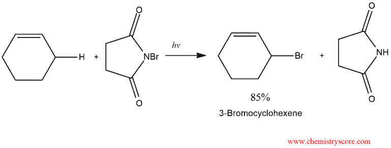 Structural reaction scheme for Allylic bromination [NBS], diagram 1 of 5