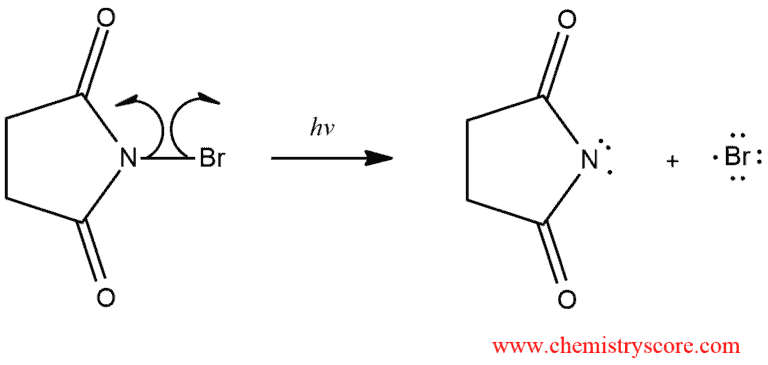 Structural reaction scheme for Allylic bromination [NBS], diagram 2 of 5