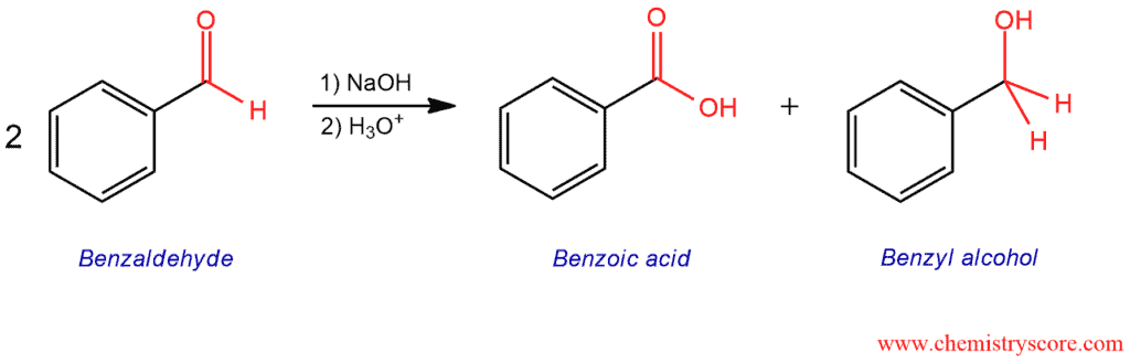 Structural scheme for Cannizzaro Reaction, diagram 1 of 4