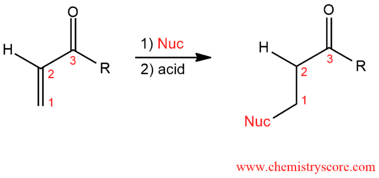 Structural reaction scheme for Conjugate addition of other nucleophiles, diagram 1 of 3