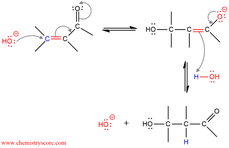 Structural reaction scheme for Conjugate addition of other nucleophiles, diagram 3 of 3