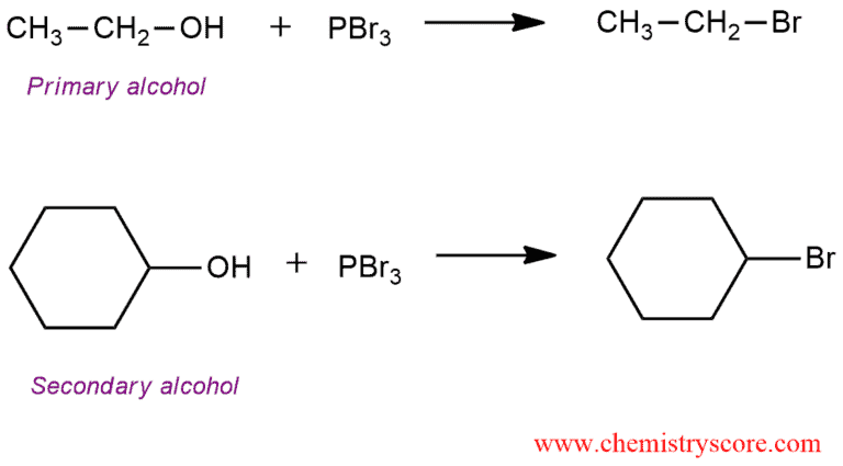 Structural reaction scheme for Conversion to alkyl bromides [PBr3], diagram 1 of 4