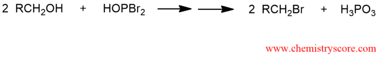 Structural reaction scheme for Conversion to alkyl bromides [PBr3], diagram 4 of 4