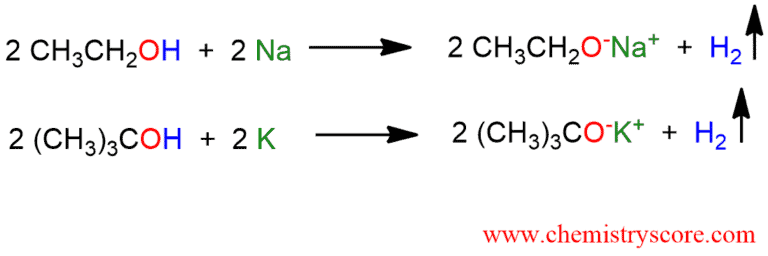 Structural reaction scheme for Deprotonation [alkoxide formation], diagram 4 of 4