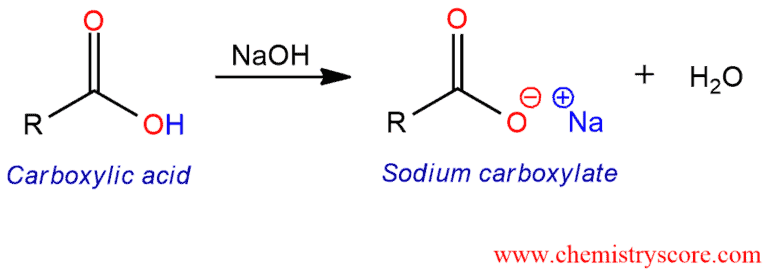 Structural reaction scheme for Deprotonation [carboxylate formation], diagram 1 of 3