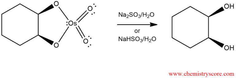 Structural reaction scheme for Dihydroxylation [OsO4], diagram 3 of 3
