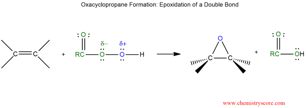 Structural reaction scheme for Epoxidation [RCO3H], diagram 3 of 5