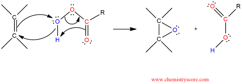 Structural reaction scheme for Epoxidation [RCO3H], diagram 4 of 5