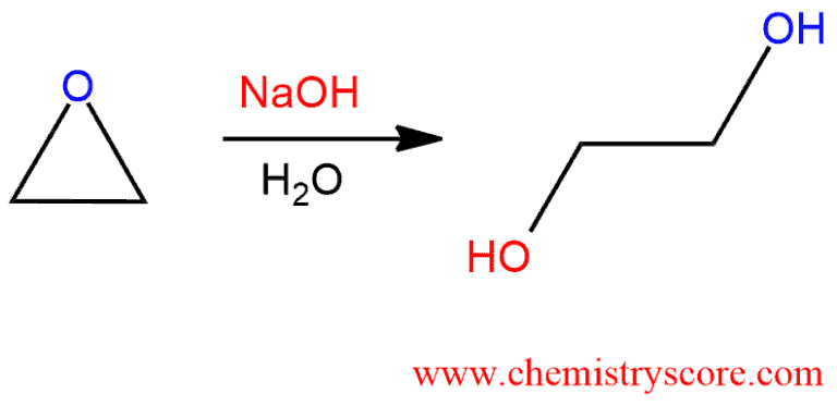 Structural reaction scheme for Epoxide opening [basic conditions], diagram 1 of 2