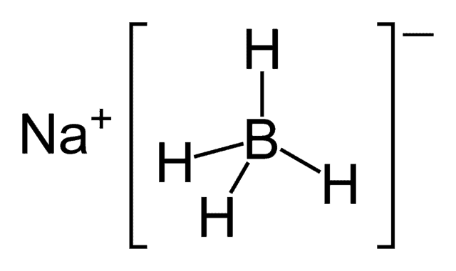 Structural reaction scheme for NaHB4 reagent, diagram 1 of 5