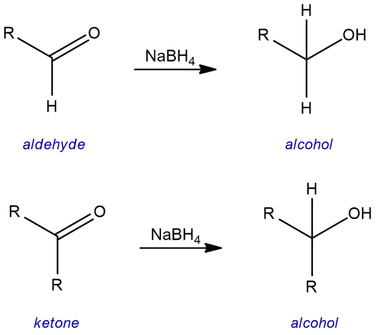 Structural reaction scheme for NaHB4 reagent, diagram 2 of 5