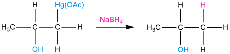 Structural reaction scheme for NaHB4 reagent, diagram 5 of 5