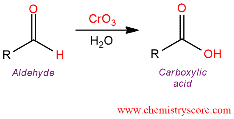 Structural reaction scheme for Oxidation to carboxylic acid [H2CrO4 or KMnO4], diagram 1 of 4