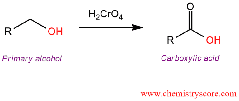 Structural reaction scheme for Oxidation to carboxylic acids [H2CrO4 + others], diagram 1 of 4