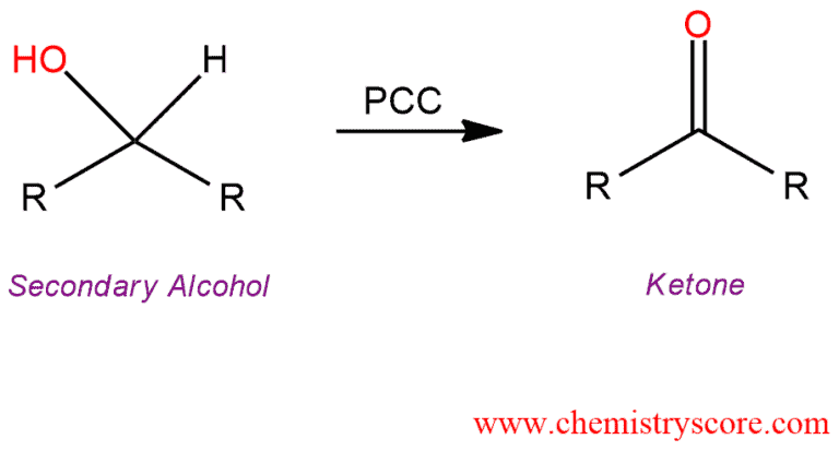 Structural reaction scheme for Oxidation to ketones [PCC + others], diagram 1 of 2
