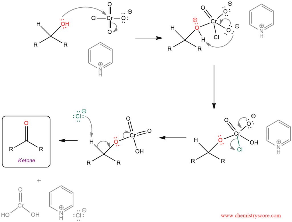 Structural reaction scheme for Oxidation to ketones [PCC + others], diagram 2 of 2
