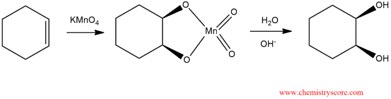 Structural reaction scheme for Oxidative Cleavage [KMnO4], diagram 2 of 3