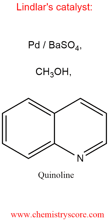 Structural reaction scheme for Partial reduction (Lindlar), diagram 3 of 3