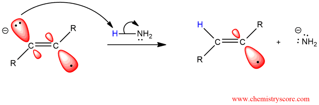 Structural reaction scheme for Partial reduction [Na/NH3], diagram 5 of 7