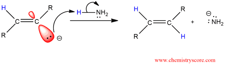 Structural reaction scheme for Partial reduction [Na/NH3], diagram 7 of 7