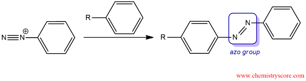 Structural reaction scheme for Reactions of Diazonium Salts, diagram 6 of 7