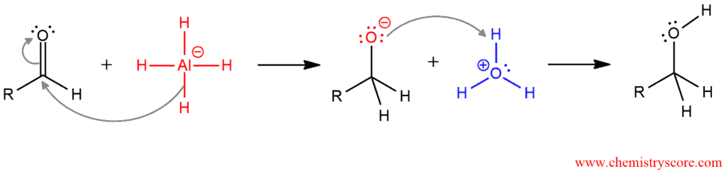 Structural reaction scheme for Reduction [LiAlH4], diagram 4 of 4