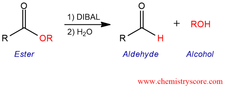 Structural reaction scheme for Reduction to aldehydes [DIBAL-H], diagram 1 of 2