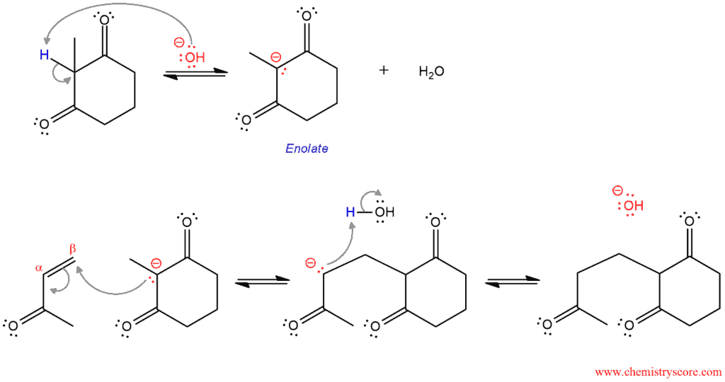 Structural reaction scheme for Robinson annulation, diagram 2 of 4
