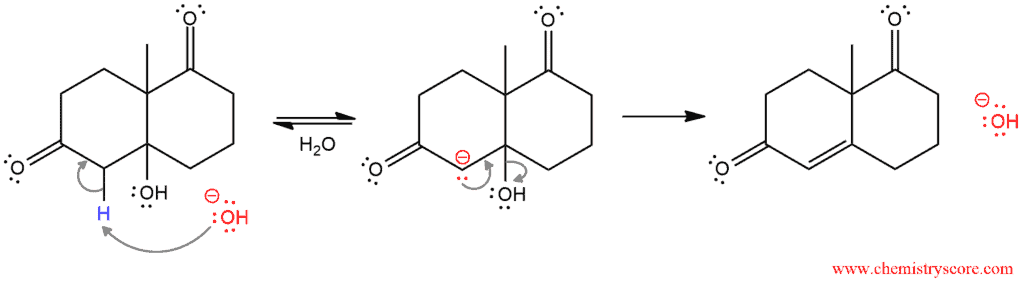 Structural reaction scheme for Robinson annulation, diagram 4 of 4