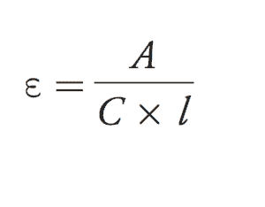 Structural reaction scheme for Beer’s Law, diagram 1 of 2