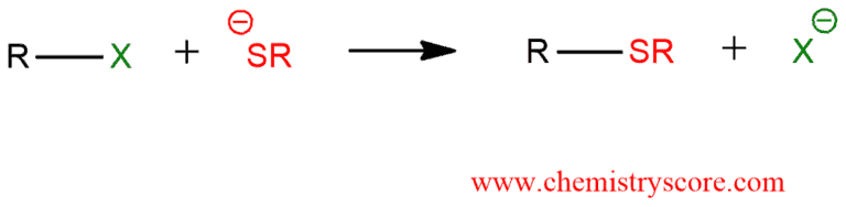 Structural reaction scheme for Thioether formation RS-, diagram 1 of 2
