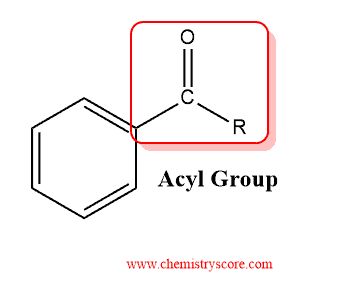 Structural reaction scheme for Acyl Group