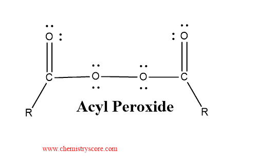 Structural reaction scheme for Acyl Peroxide