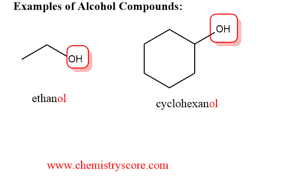 Structural reaction scheme for Alcohol