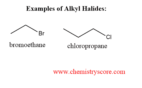 Structural reaction scheme for Alkyl Halide