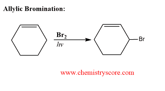 Structural reaction scheme for Allylic Bromination