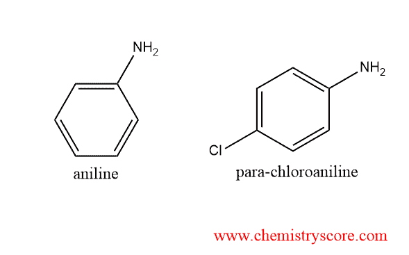 Structural reaction scheme for Aryl Amine