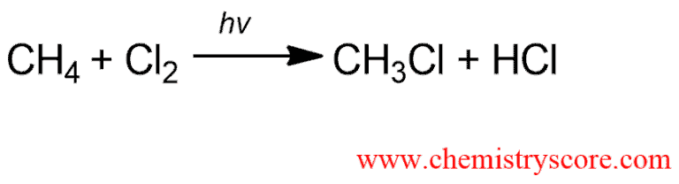 Structural reaction scheme for Free radical chlorination [hν, Cl2], diagram 1 of 5