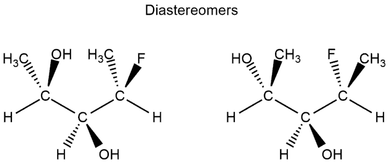 Structural reaction scheme for Enantiomers vs. Diastereomers, diagram 6 of 10